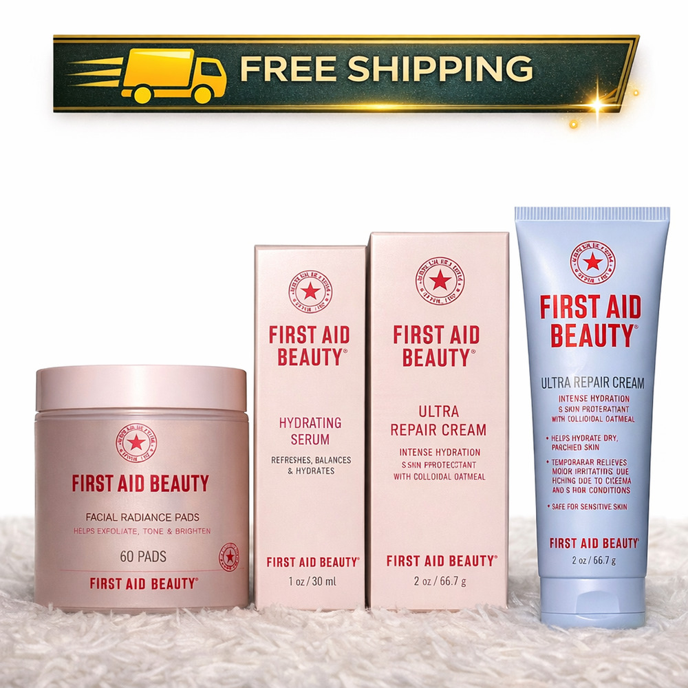 First Aid Beauty Acne Pads Cleanser Resurfacing Lotion Mist Skincare Set